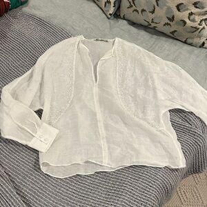 Zara Elegant White Women's Top